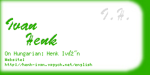 ivan henk business card